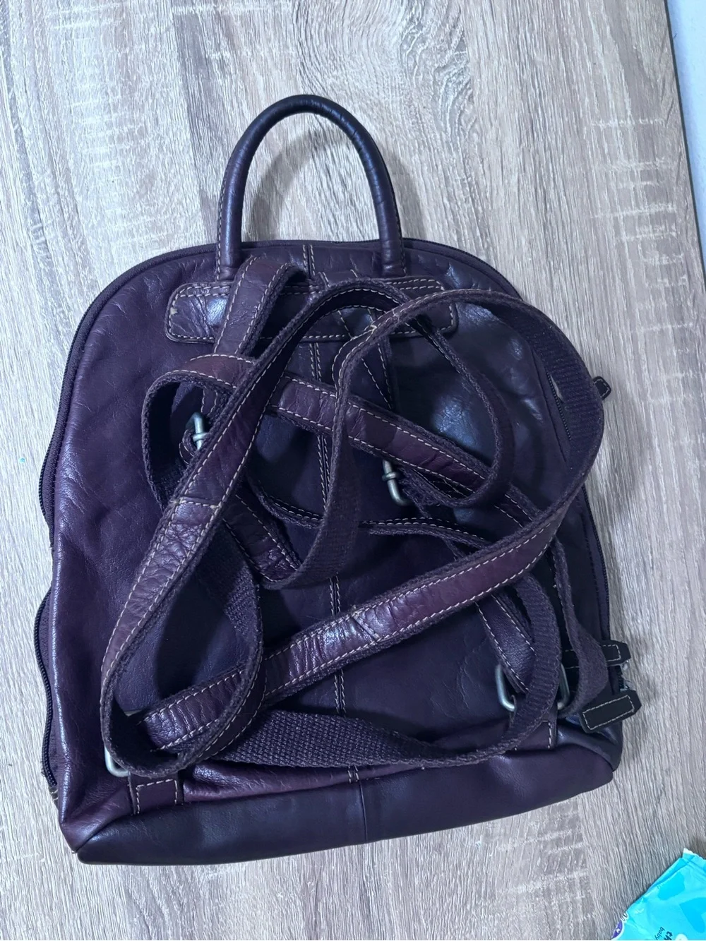 Jack Georges Voyager Brown Leather Backpack for Women